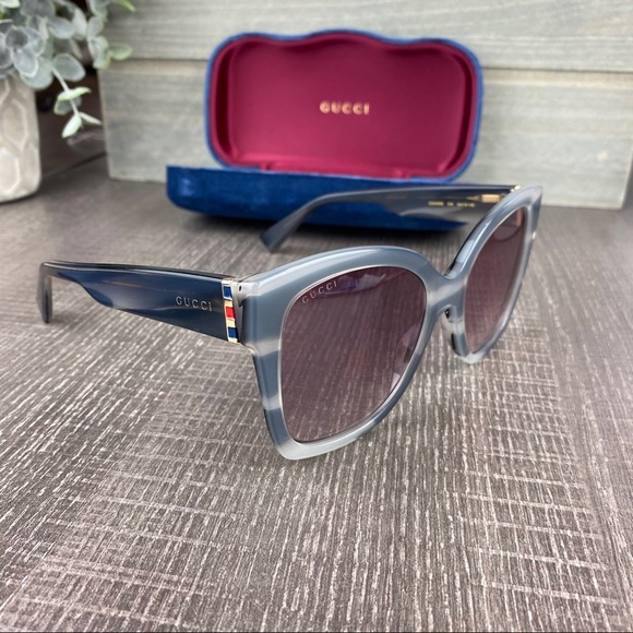 Gucci Sunglasses GG0459S gray purple lenses - Picture 11 of 16